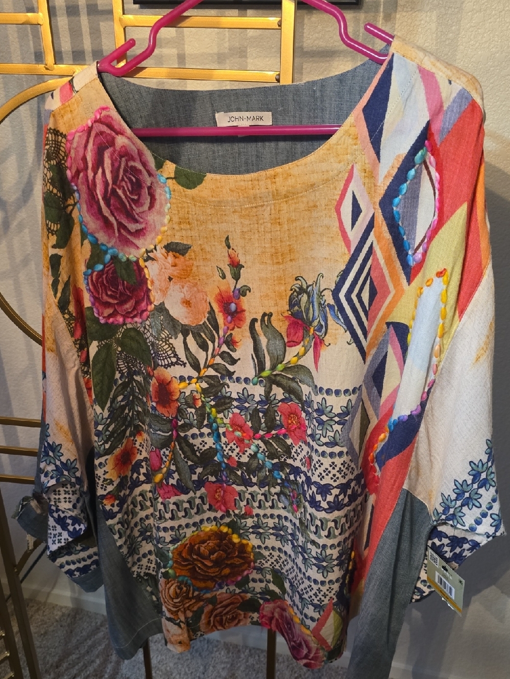 John Mark NWT Multi-Color Top - 3X